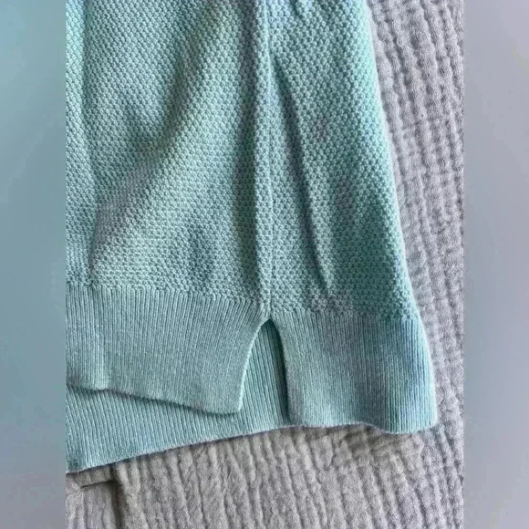 LOFT Mint Knit Pullover Sweater with Crochet Sleeves | Size XS - Picture 14 of 14
